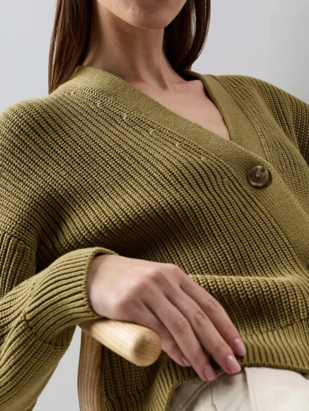 Quince 100% Organic Cotron Fisherman Boxy Cropped Cardigan